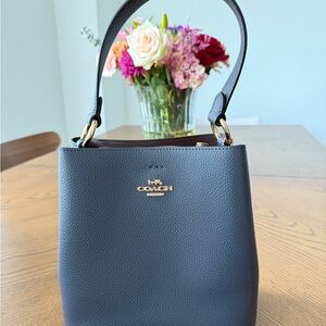 Coach Navy Blue Leather Women's Bag